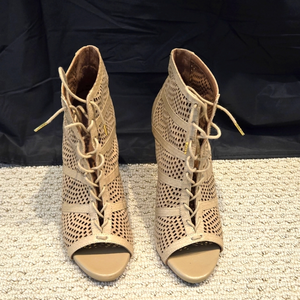 Joie Lace-up Ankle Booties